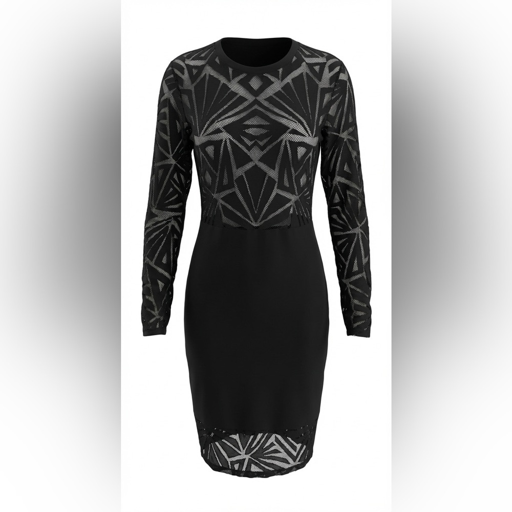 Plus Size, Fashion to Figure Black Laced Dress - Picture 3 of 10